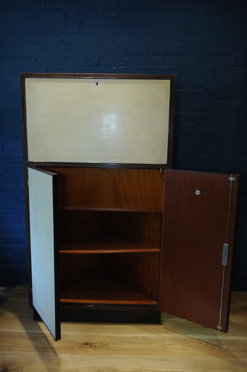 Mueble bar esquinero Bauhaus de Marcel Louis Baugniet, años 20 en venta