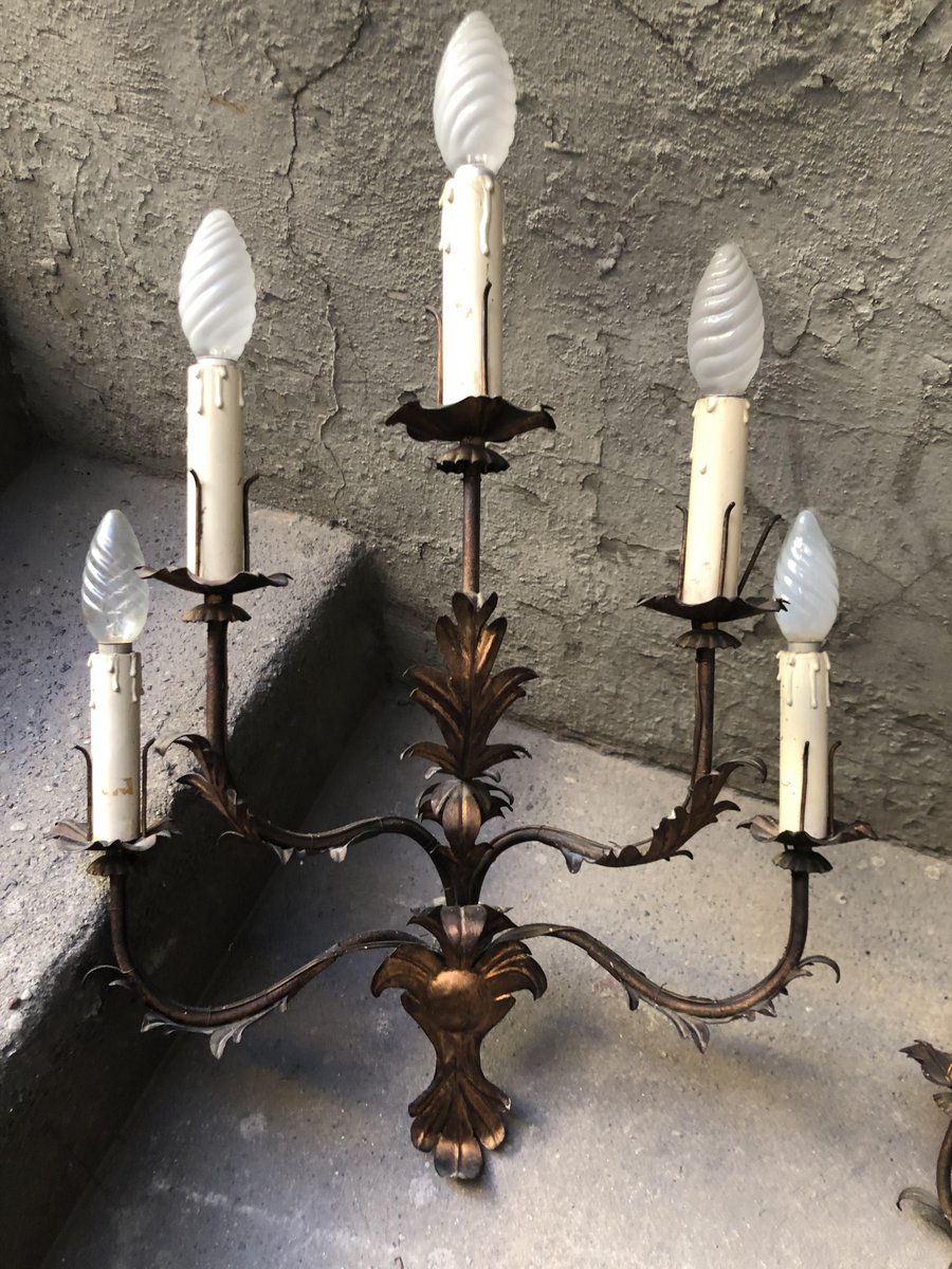 Applique Liberty antiche, inizio XX secolo, set di 2 in vendita su Pamono