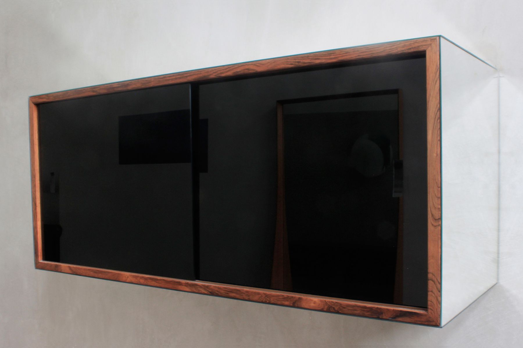 Vintage Rosewood & Glass Storage Box by Kai Kristiansen for sale at Pamono