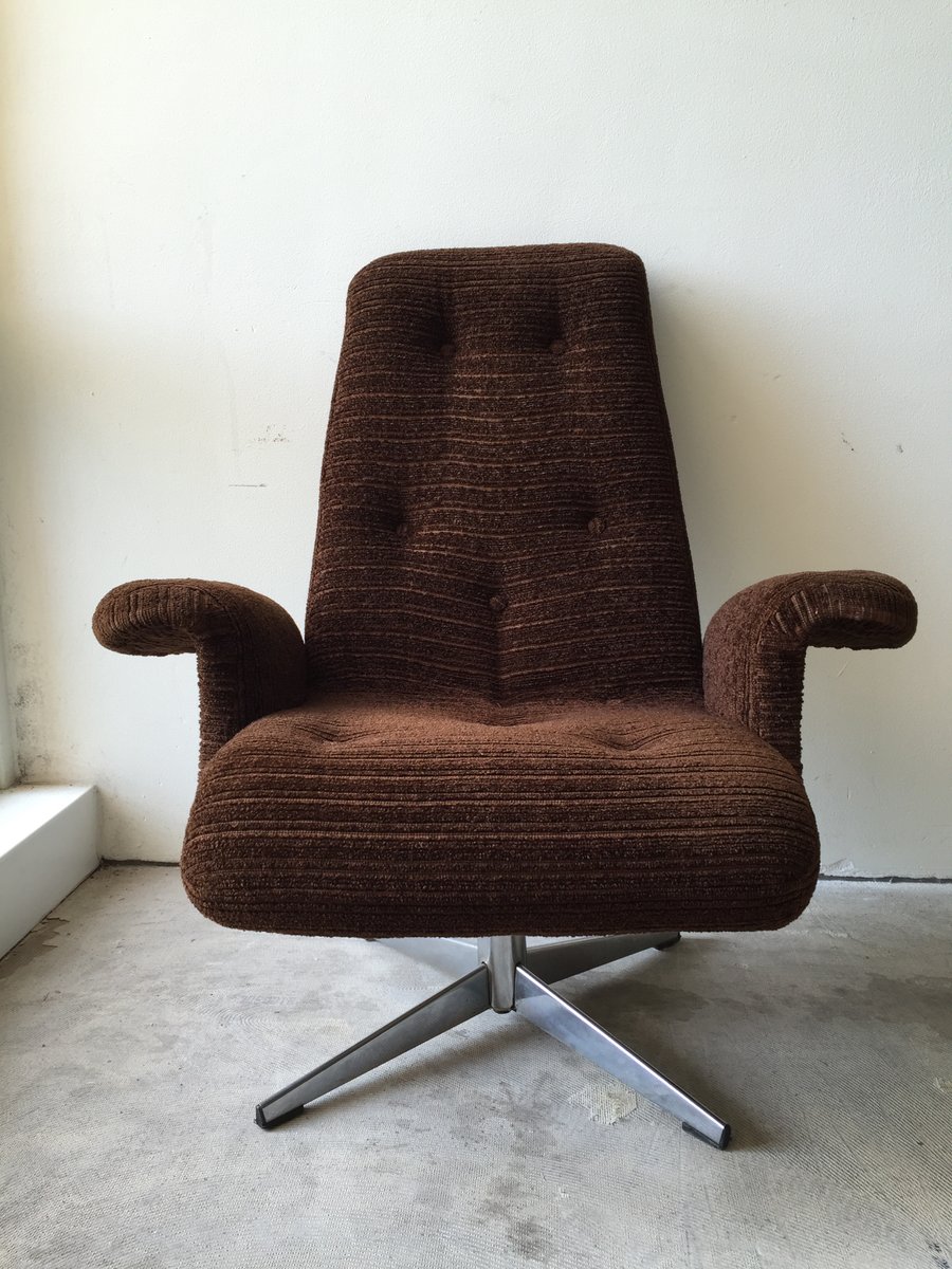 Brown Swivel Chair from Goldsiegel, 1960s for sale at Pamono
