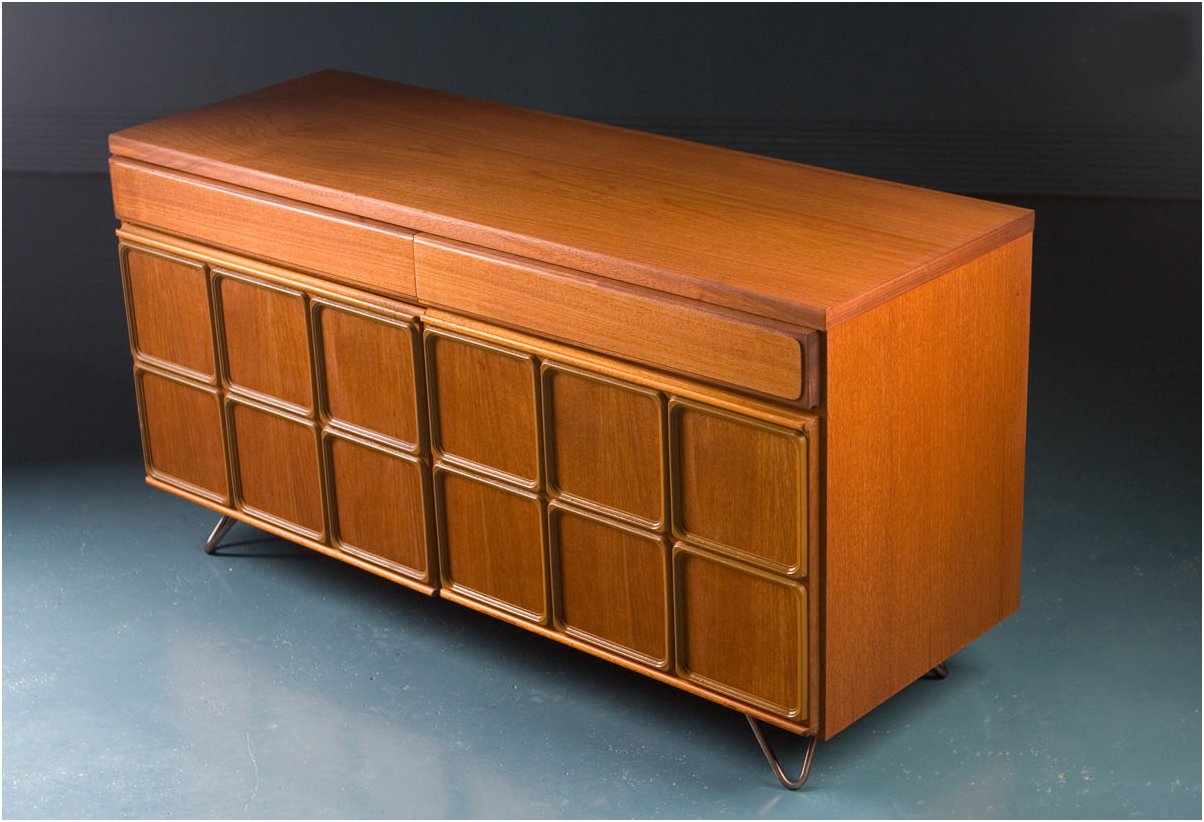 Mid Century Teak Record Cabinet From Mcintosh For Sale At Pamono