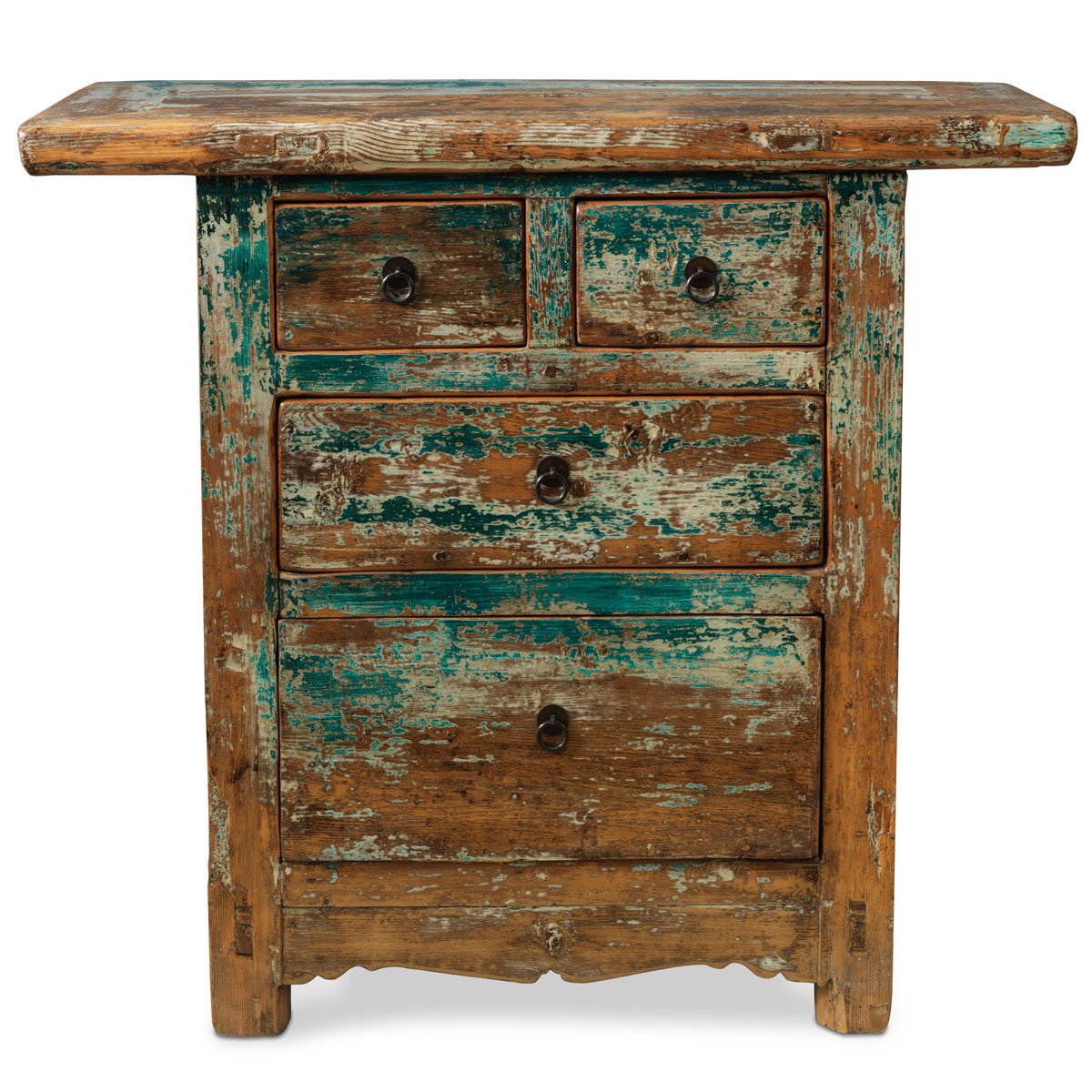 Distressed Blue Storage Chest for sale at Pamono