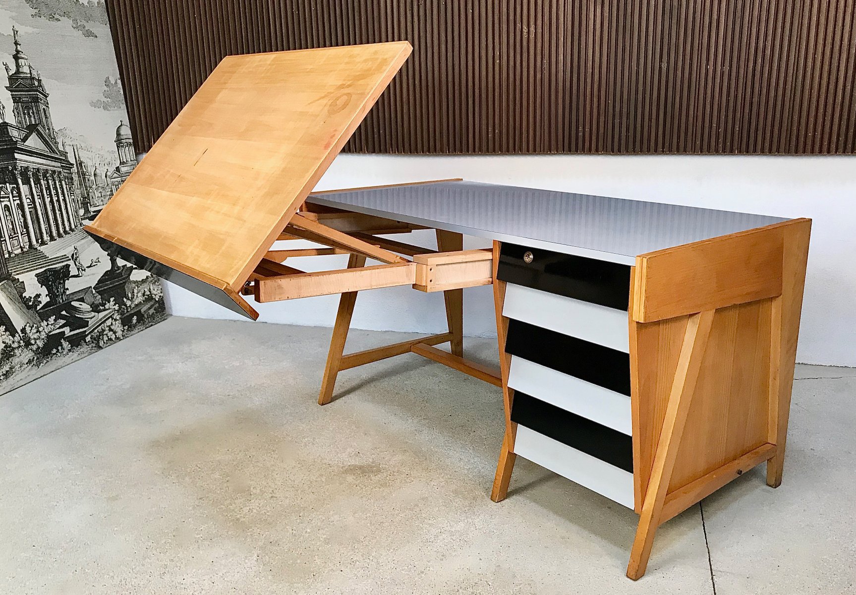 Bureau d'Architecte avec Plateau Dépliant, Allemagne ...